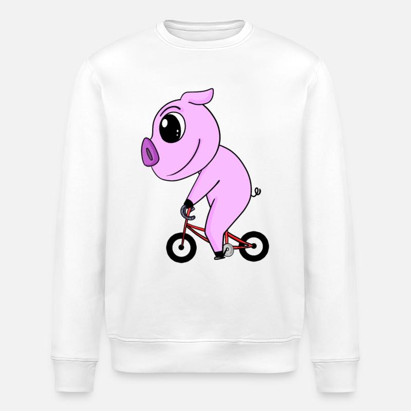 Vélo cochon - Sweat bio ROLLER Stanley/Stella Unisexe - blanc