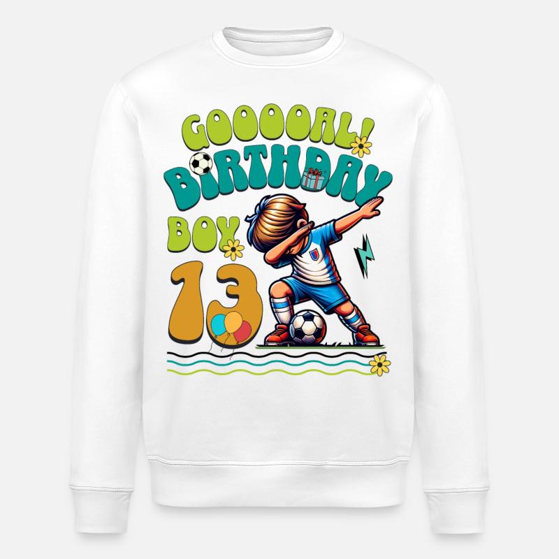 13e anniversaire de football - Sweat bio ROLLER Stanley/Stella Unisexe - blanc