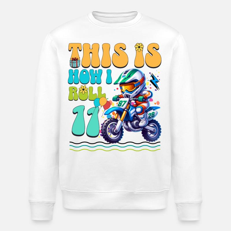 11ème anniversaire du motocross - Sweat bio ROLLER Stanley/Stella Unisexe - blanc