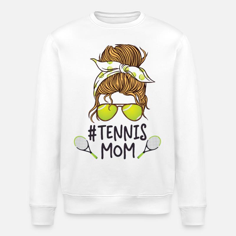 Funny Tennis Player Racket - Stanley/Stella Unisex Bio-Sweatshirt ROLLER - Weiß