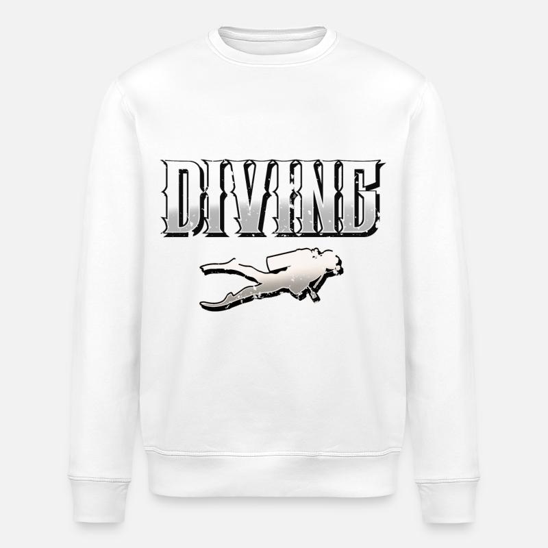 Plongée plongeur - Sweat bio ROLLER Stanley/Stella Unisexe - blanc