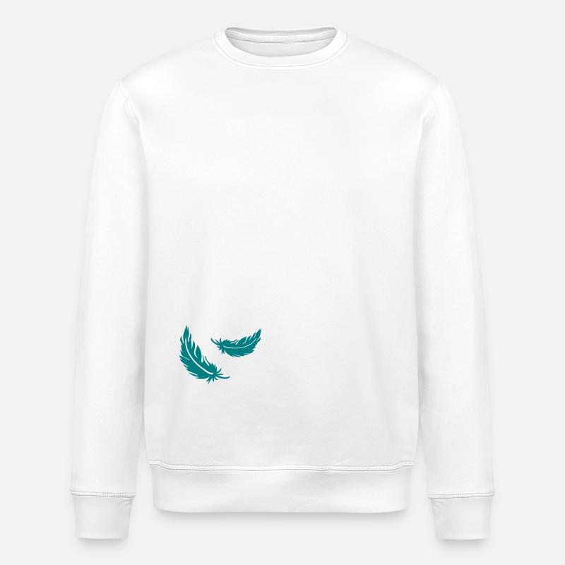 Zwei fliegende Federn - Stanley/Stella Unisex Bio-Sweatshirt ROLLER - Weiß