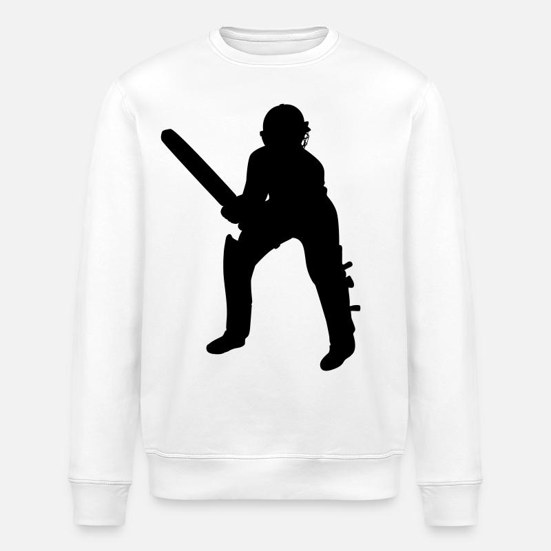 Batteur de cricket Noir - Sweat bio ROLLER Stanley/Stella Unisexe - blanc