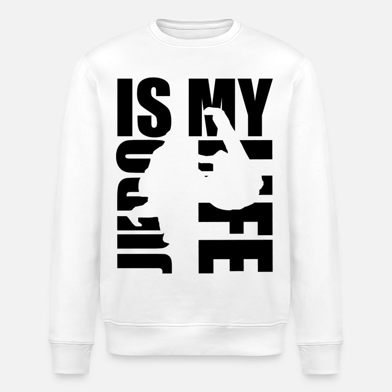judo is my life - Sweat bio ROLLER Stanley/Stella Unisexe - blanc