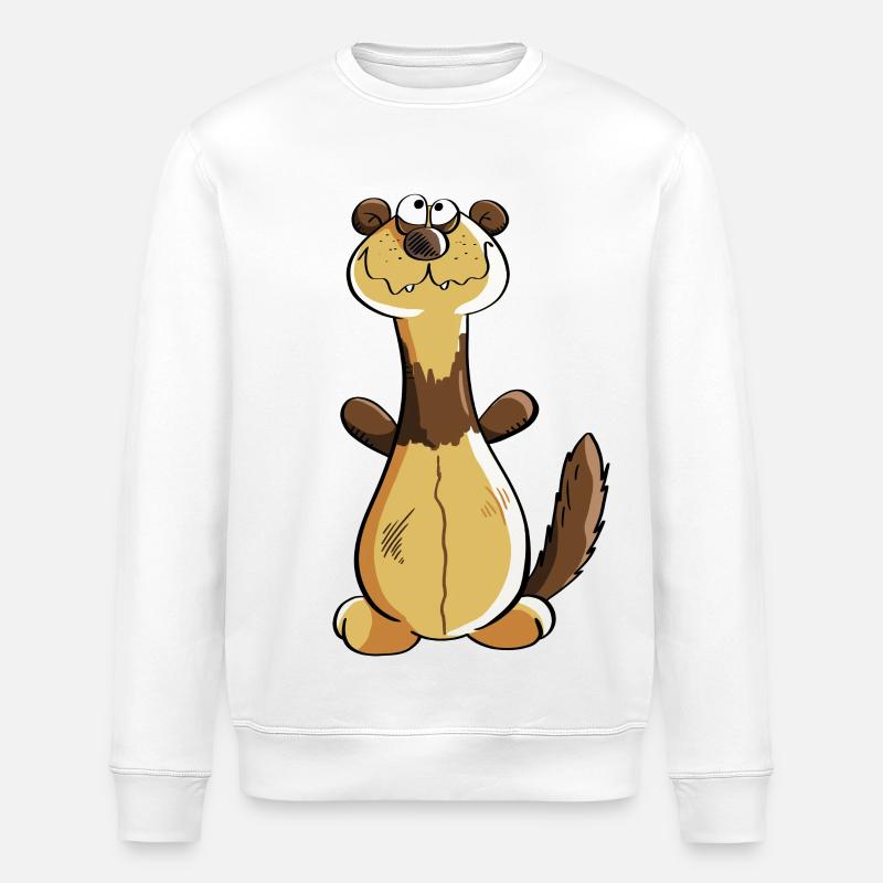 Naughty Ferret Comic - Cadeau - Polecat - Sweat bio ROLLER Stanley/Stella Unisexe - blanc