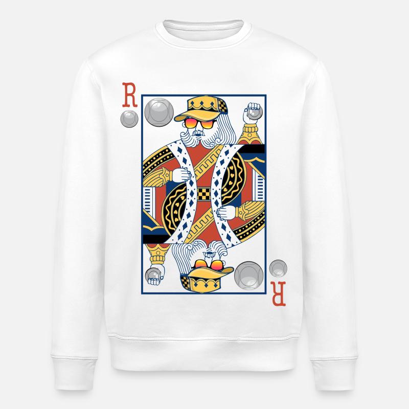 Roi de petanque v2 - Sweat bio ROLLER Stanley/Stella Unisexe - blanc