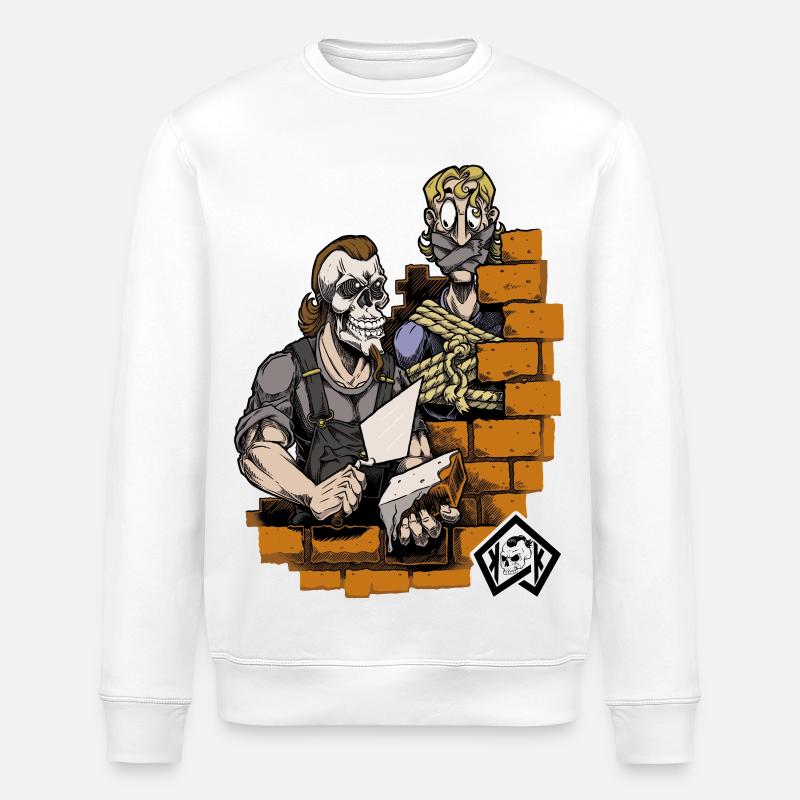 Bricklayer, master mason, craftsman, construction technician - Stanley/Stella ROLLER Unisex Organic Sweatshirt - white