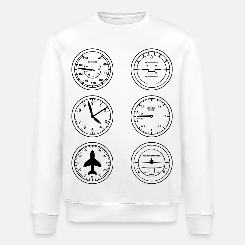 Instruments de vol - Sweat bio ROLLER Stanley/Stella Unisexe - blanc