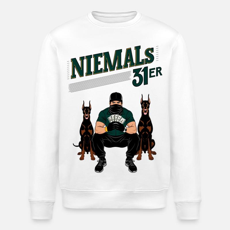 Never 31 - Stanley/Stella ROLLER Unisex Organic Sweatshirt - white