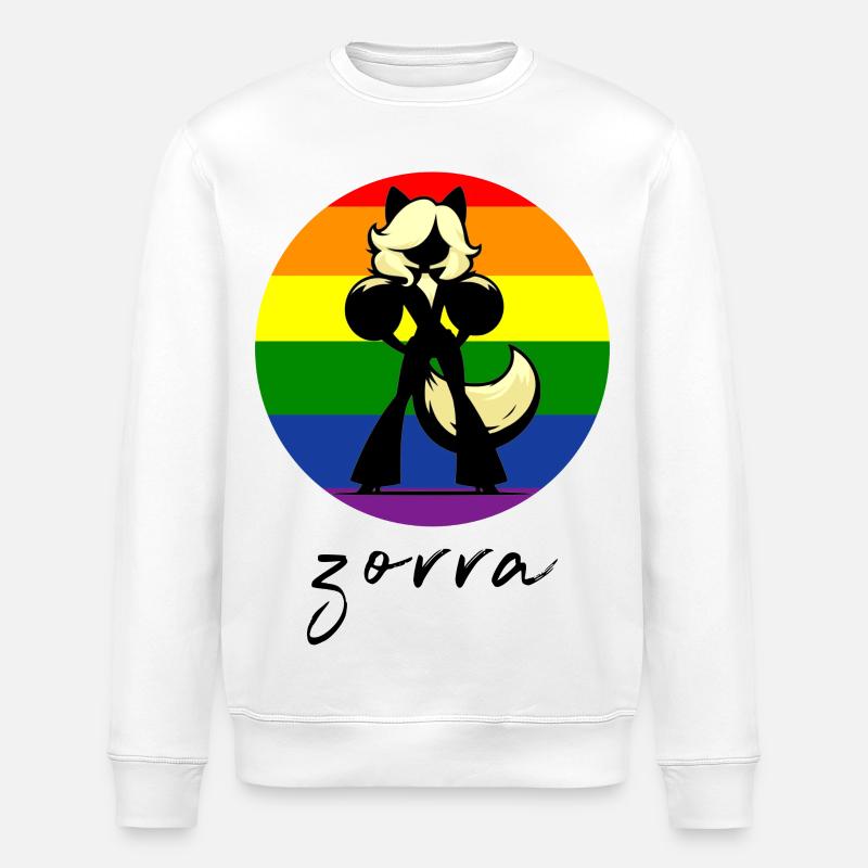 Zorra Pride Edition - Stanley/Stella ROLLER Unisex Organic Sweatshirt - white