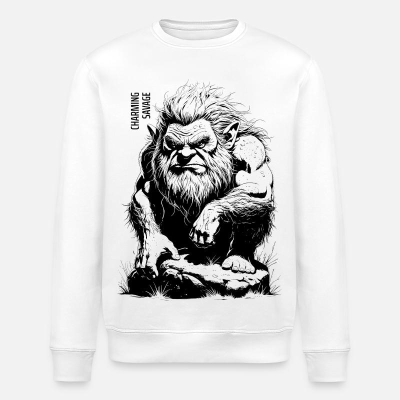 Charming Savage #1 Noir Design - Sweat bio ROLLER Stanley/Stella Unisexe - blanc