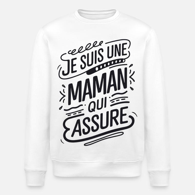 Ich bin eine Mutter, die versichert - Stanley/Stella Unisex Bio-Sweatshirt ROLLER - Weiß
