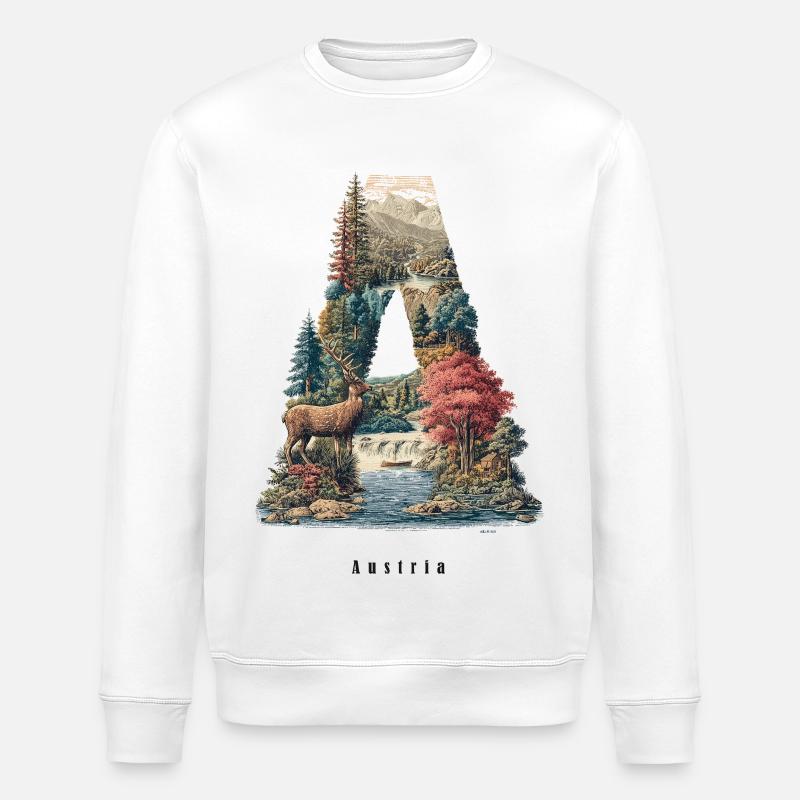 Autriche A - Sweat bio ROLLER Stanley/Stella Unisexe - blanc