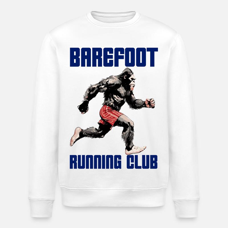 T-shirt drôle de course Bigfoot - Sweat bio ROLLER Stanley/Stella Unisexe - blanc
