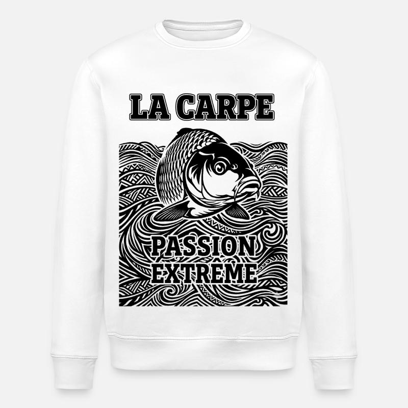 La Carpe Passion Extrême - Sweat bio ROLLER Stanley/Stella Unisexe - blanc