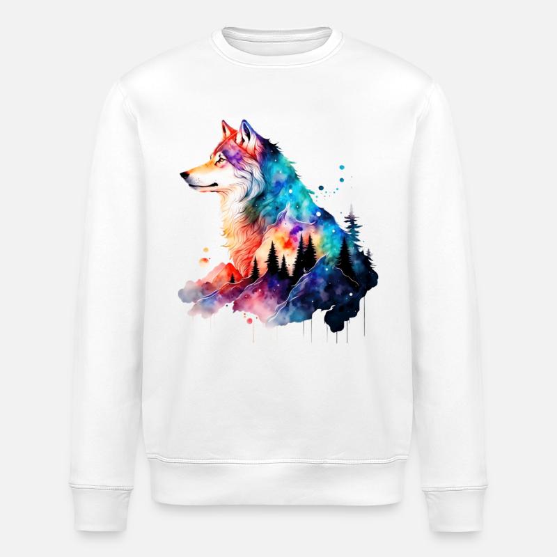 Wolf - Stanley/Stella Unisex Bio-Sweatshirt ROLLER - Weiß