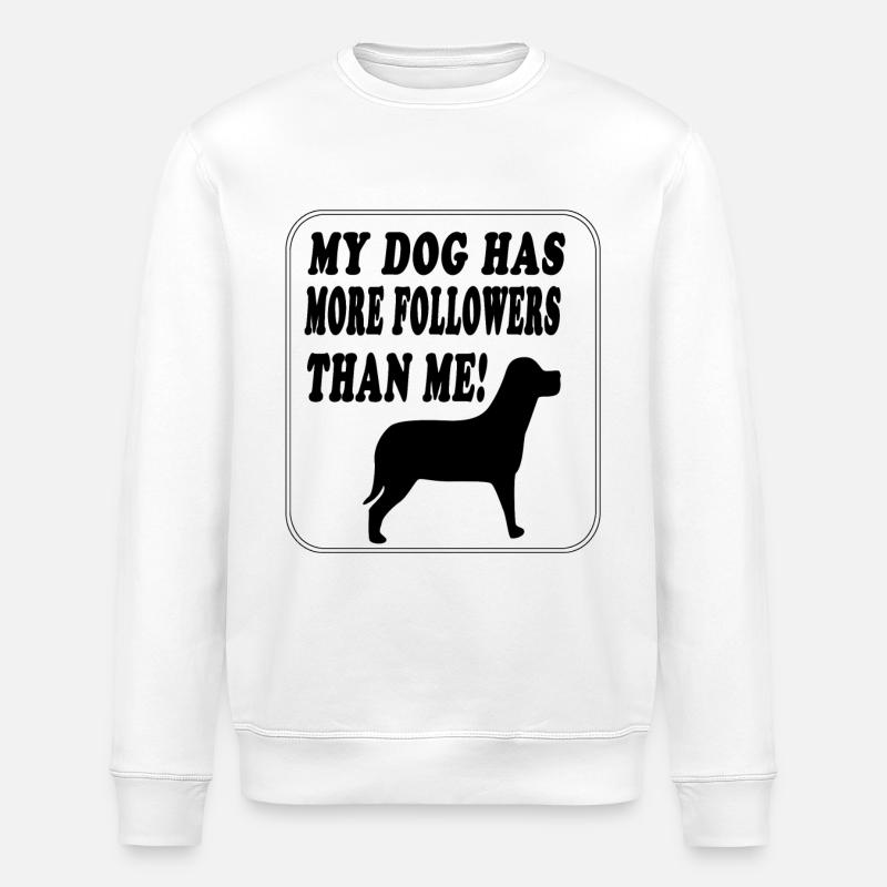 DOG FOLLOWERS - Stanley/Stella Unisex Bio-Sweatshirt ROLLER - Weiß