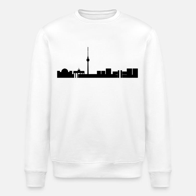 Berliner Skyline - Stanley/Stella Unisex Bio-Sweatshirt ROLLER - Weiß
