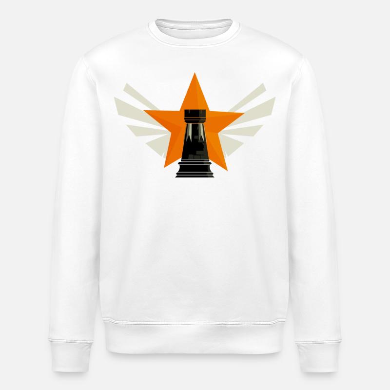 Chess rook - Stanley/Stella ROLLER Unisex Organic Sweatshirt - white