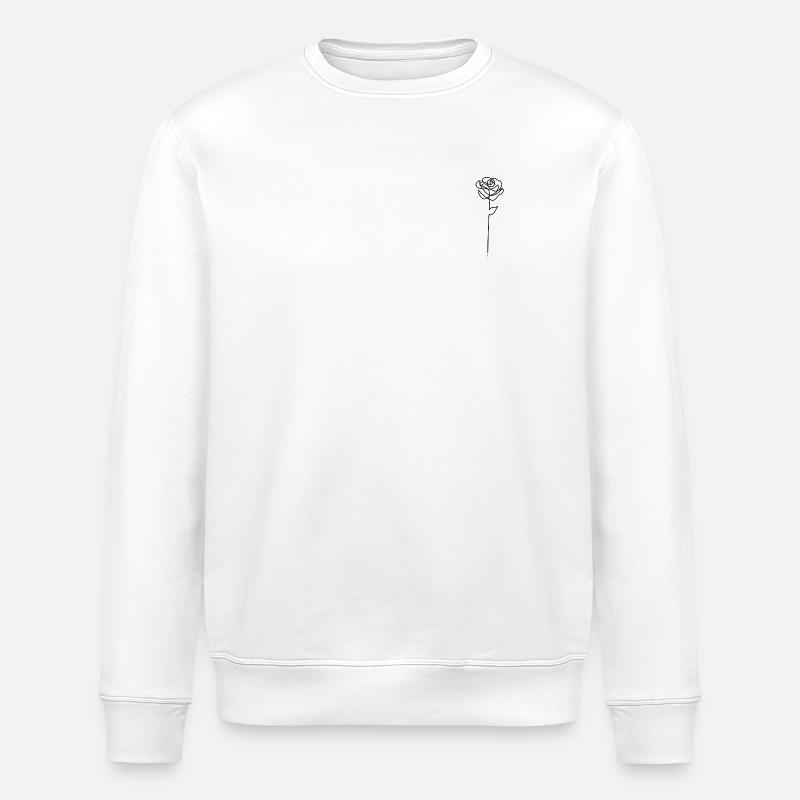 Rose Blume style trendy - Stanley/Stella Unisex Bio-Sweatshirt ROLLER - Weiß
