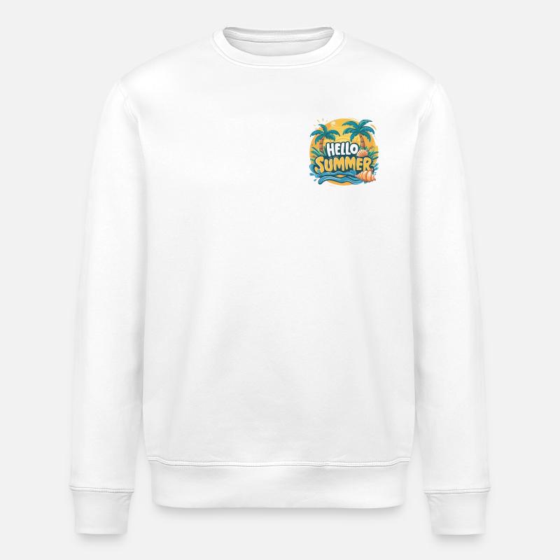 Schillernde Eleganz HELLO SUMMER - Stanley/Stella Unisex Bio-Sweatshirt ROLLER - Weiß