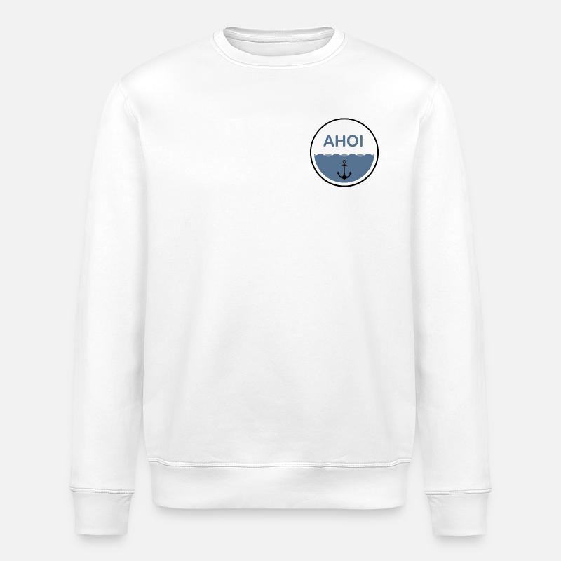 Anker Ahoi Logo I (black) - Stanley/Stella Unisex Bio-Sweatshirt ROLLER - Weiß