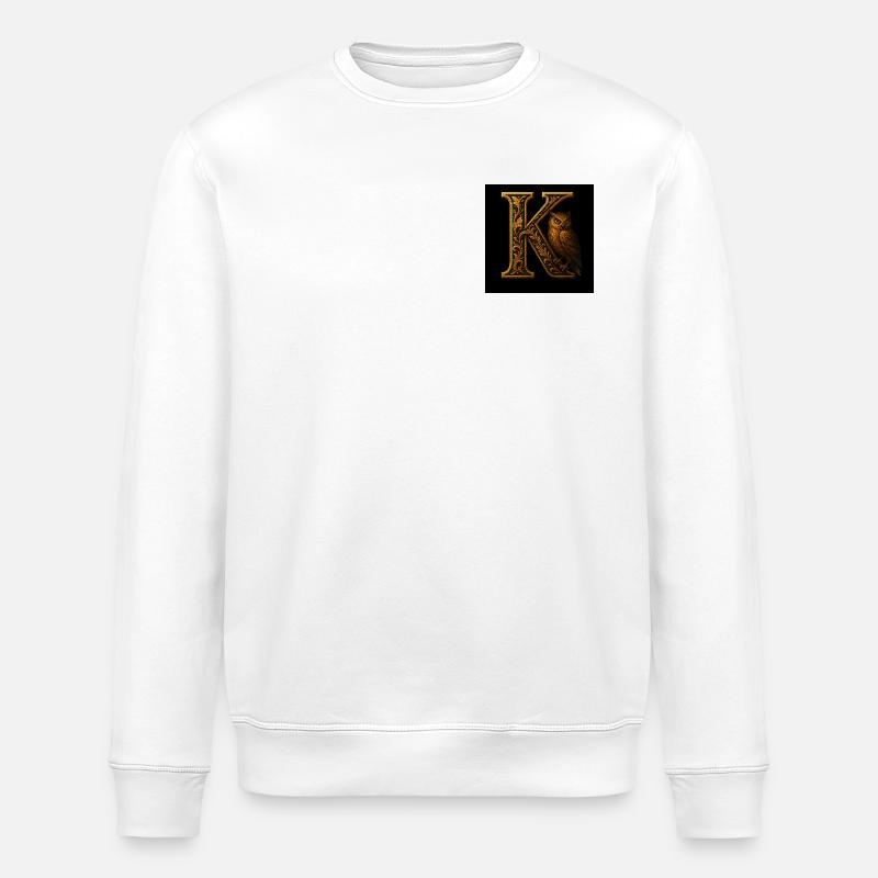 K – Magisches Ornament mit Eule - Stanley/Stella Unisex Bio-Sweatshirt ROLLER - Weiß