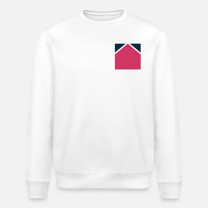 Logo Dachdecker, Maklerbüro oder Architekt - Stanley/Stella Unisex Bio-Sweatshirt ROLLER - Weiß
