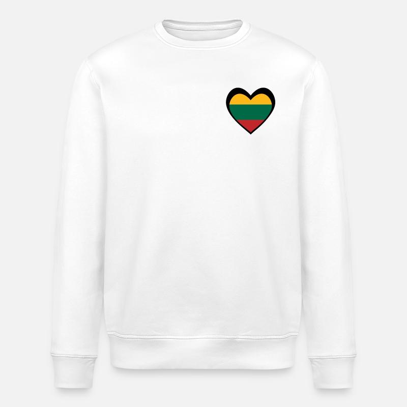 Juoda Širdis Lietuva - Stanley/Stella Unisex Bio-Sweatshirt ROLLER - Weiß