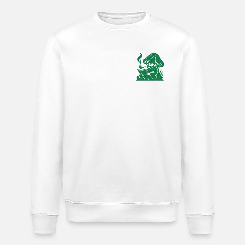 Gnome vert - Sweat bio ROLLER Stanley/Stella Unisexe - blanc