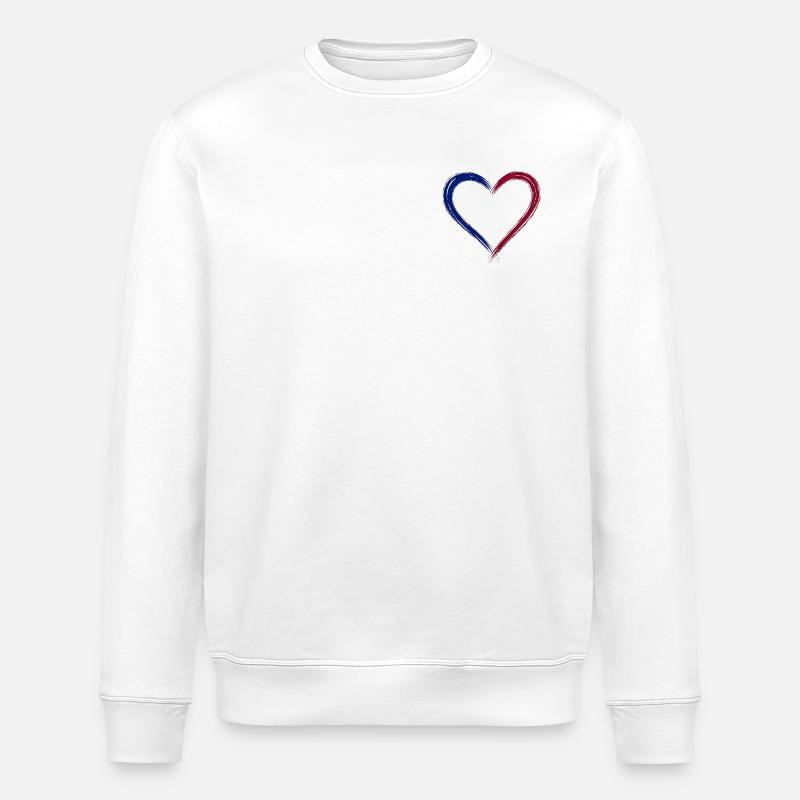 Le cœur est bâclé et écarlate - Sweat bio ROLLER Stanley/Stella Unisexe - blanc
