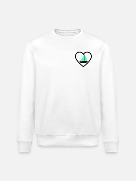 Cuore Vela – Passione Navigazione - Stanley/Stella ROLLER Unisex Organic Sweatshirt - white