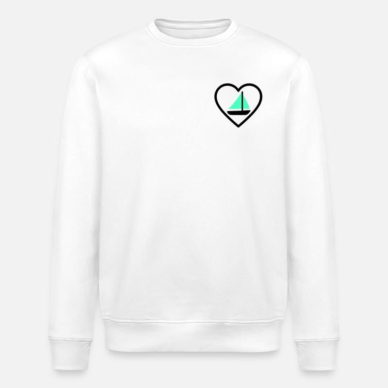 Cuore Vela – Passione Navigazione - Stanley/Stella ROLLER Unisex Organic Sweatshirt - white