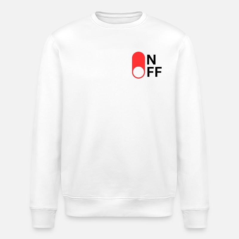 ON/OFF mode - Stanley/Stella ROLLER Unisex Organic Sweatshirt - white