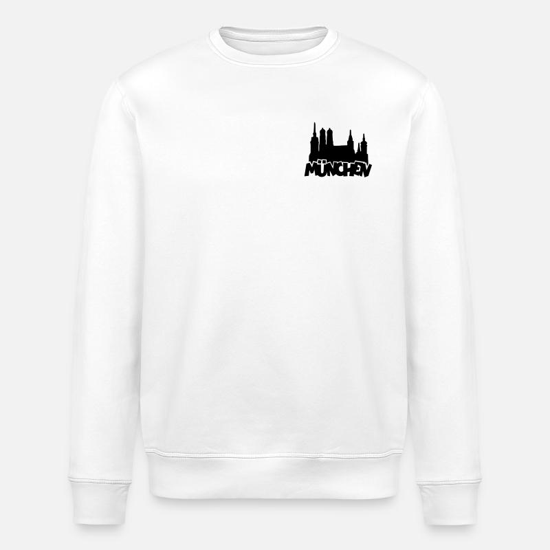 München Skyline - Stanley/Stella Unisex Bio-Sweatshirt ROLLER - Weiß