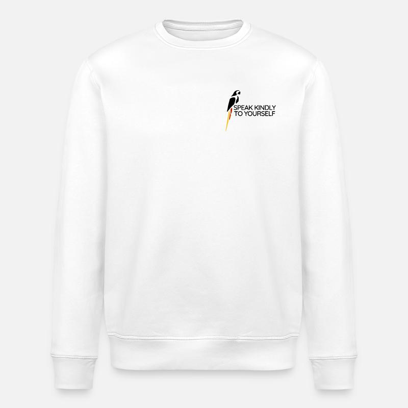 Parrot - Speak kindly to yourself - Stanley/Stella ROLLER Unisex Organic Sweatshirt - white