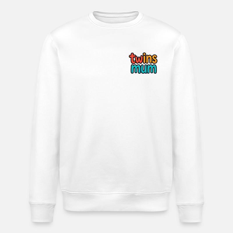 Zwillingsmama Zwillinge Design - Stanley/Stella Unisex Bio-Sweatshirt ROLLER - Weiß