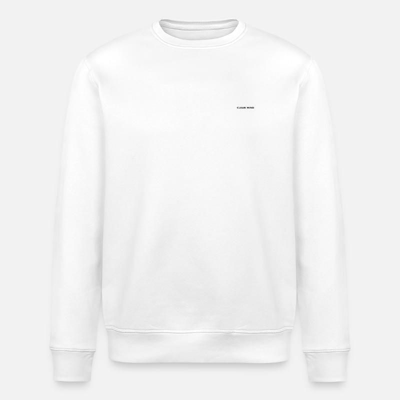 Clean Mind Minimale Typografie - Stanley/Stella Unisex Bio-Sweatshirt ROLLER - Weiß