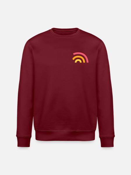 Rainbow Logo - Stanley/Stella ROLLER Unisex Organic Sweatshirt - white