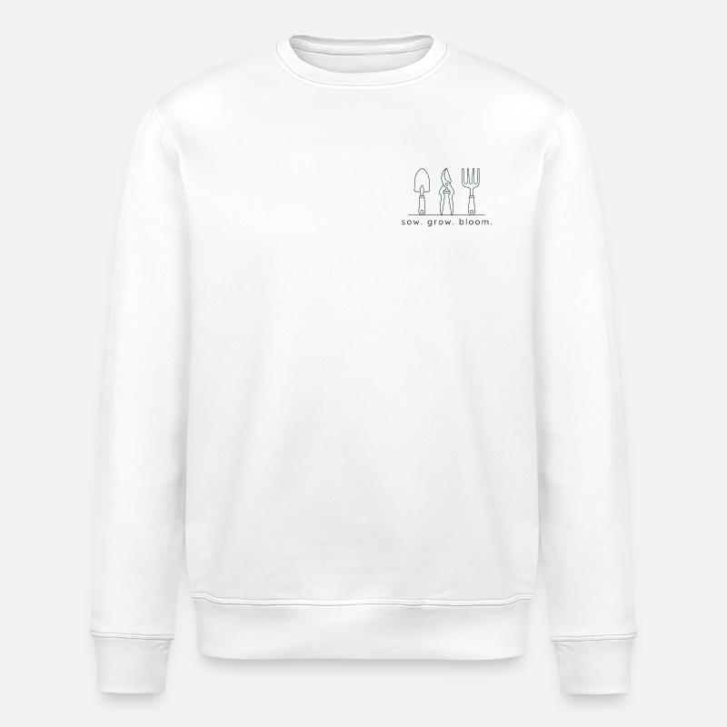 Sowing Growing Blooming – Gardening Tools - Stanley/Stella ROLLER Unisex Organic Sweatshirt - white