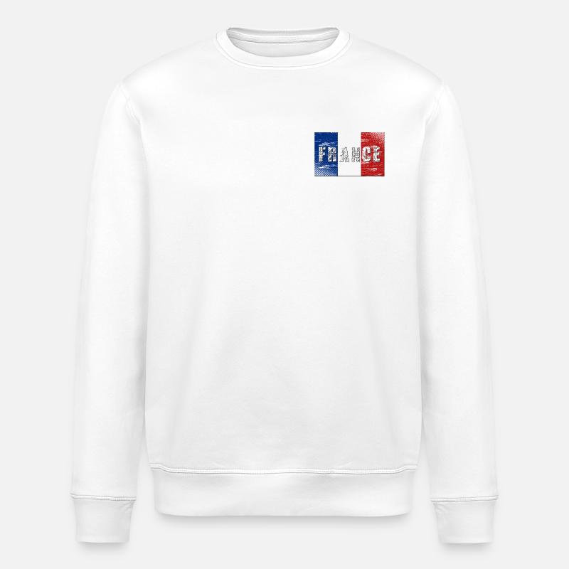 FRANCE logo dirty - Stanley/Stella Unisex Bio-Sweatshirt ROLLER - Weiß