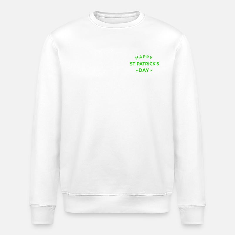 Saint Patrick Vert  - Sweat bio ROLLER Stanley/Stella Unisexe - blanc