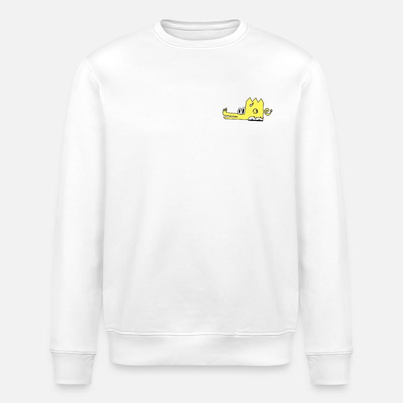 Drako der Drache - Stanley/Stella Unisex Bio-Sweatshirt ROLLER - Weiß
