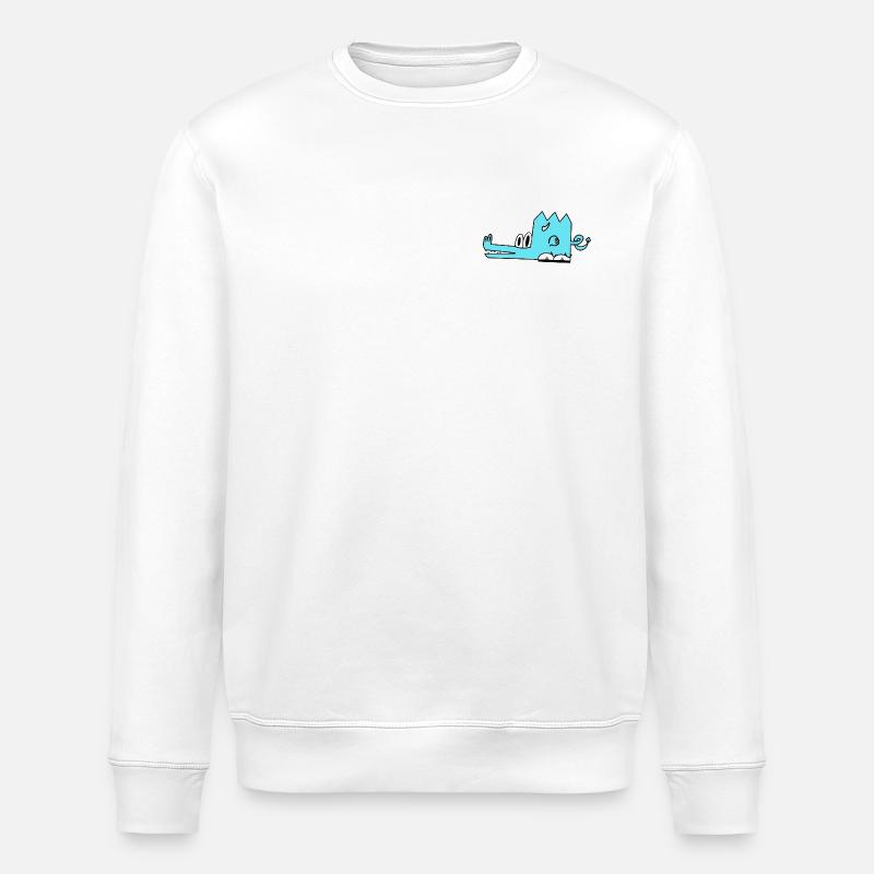 Cindor the dragon - Stanley/Stella ROLLER Unisex Organic Sweatshirt - white