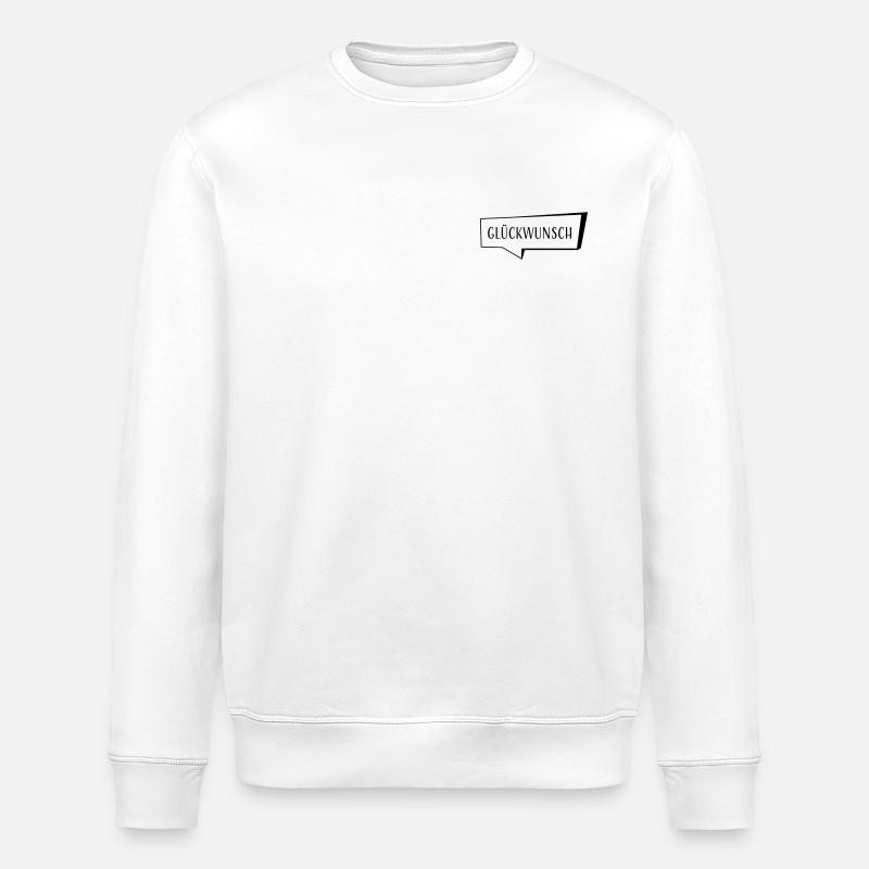 Sprechblase Glückwunsch - Stanley/Stella Unisex Bio-Sweatshirt ROLLER - Weiß