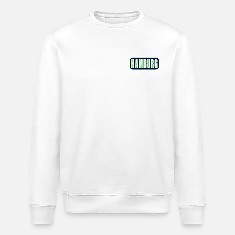 EDM VAPORWAVE HAMBURG - Stanley/Stella Unisex Bio-Sweatshirt ROLLER - Weiß