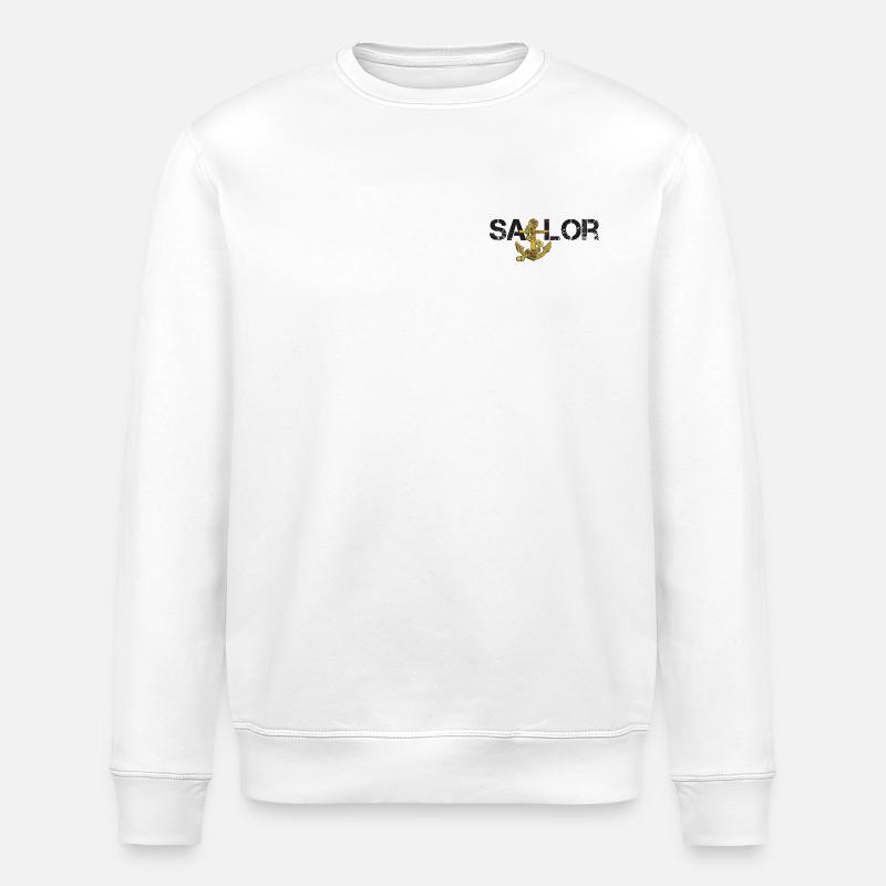 Sailor Anker schwarz - Stanley/Stella Unisex Bio-Sweatshirt ROLLER - Weiß
