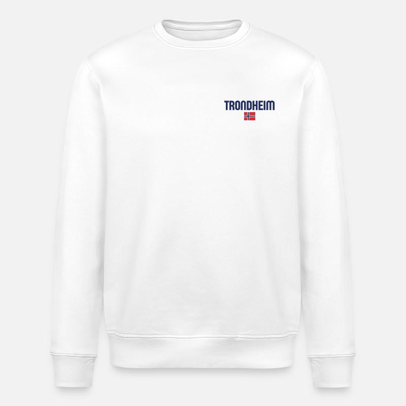 Trondheim, Norvège, Conception du drapeau - Sweat bio ROLLER Stanley/Stella Unisexe - blanc