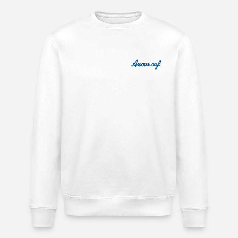 Amour Ouf – Style Bleu Éclatant - Sweat bio ROLLER Stanley/Stella Unisexe - blanc