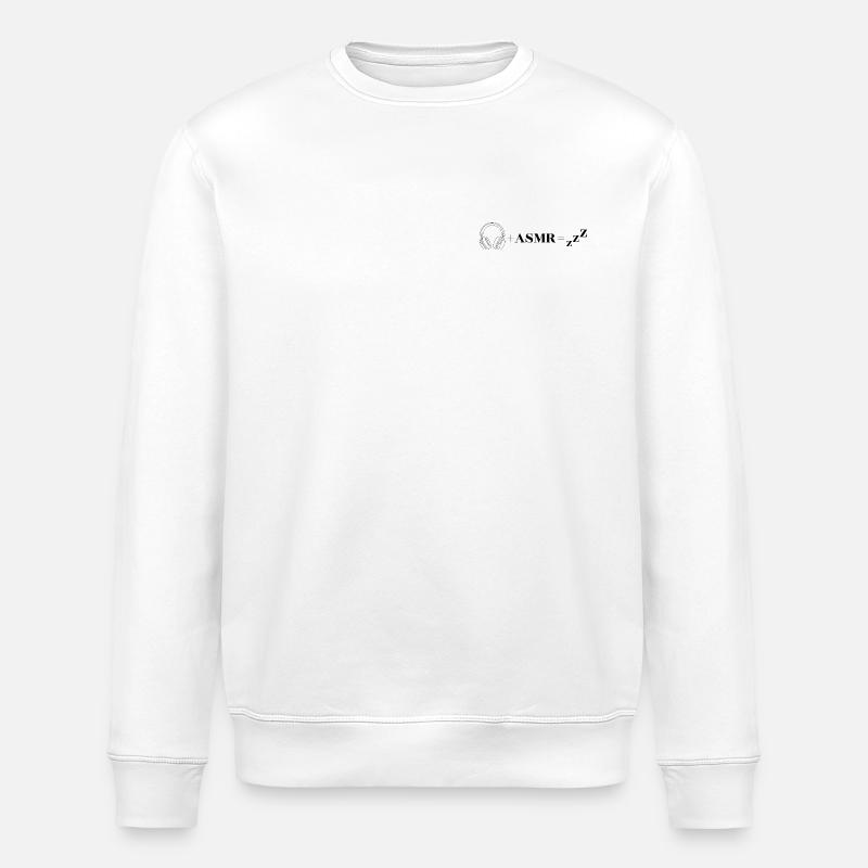 ASMR Sleep Math: 🎧 + ASMR = Zzz - Stanley/Stella ROLLER Unisex Organic Sweatshirt - white